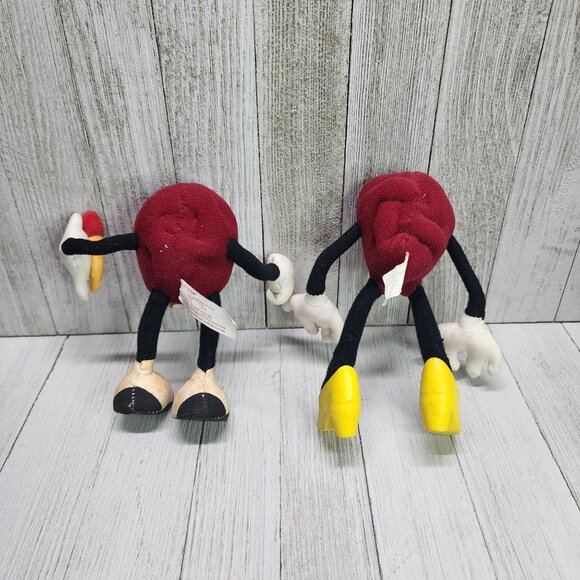 Vintage California Raisin Applause Plush Bendables Toy Figure - Set Of 2 - Picture 4 of 9
